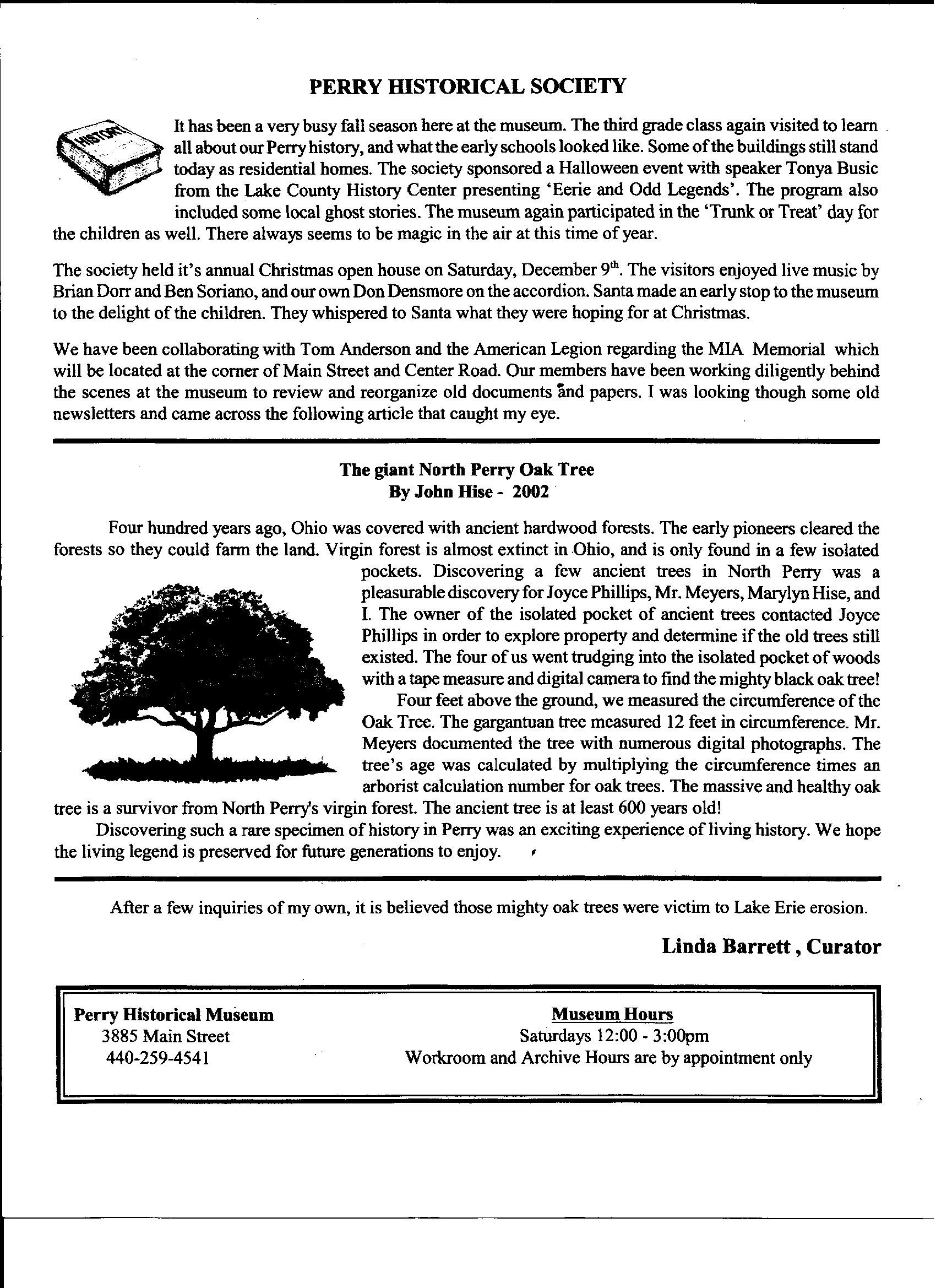 Perry Historical Society Newsletter